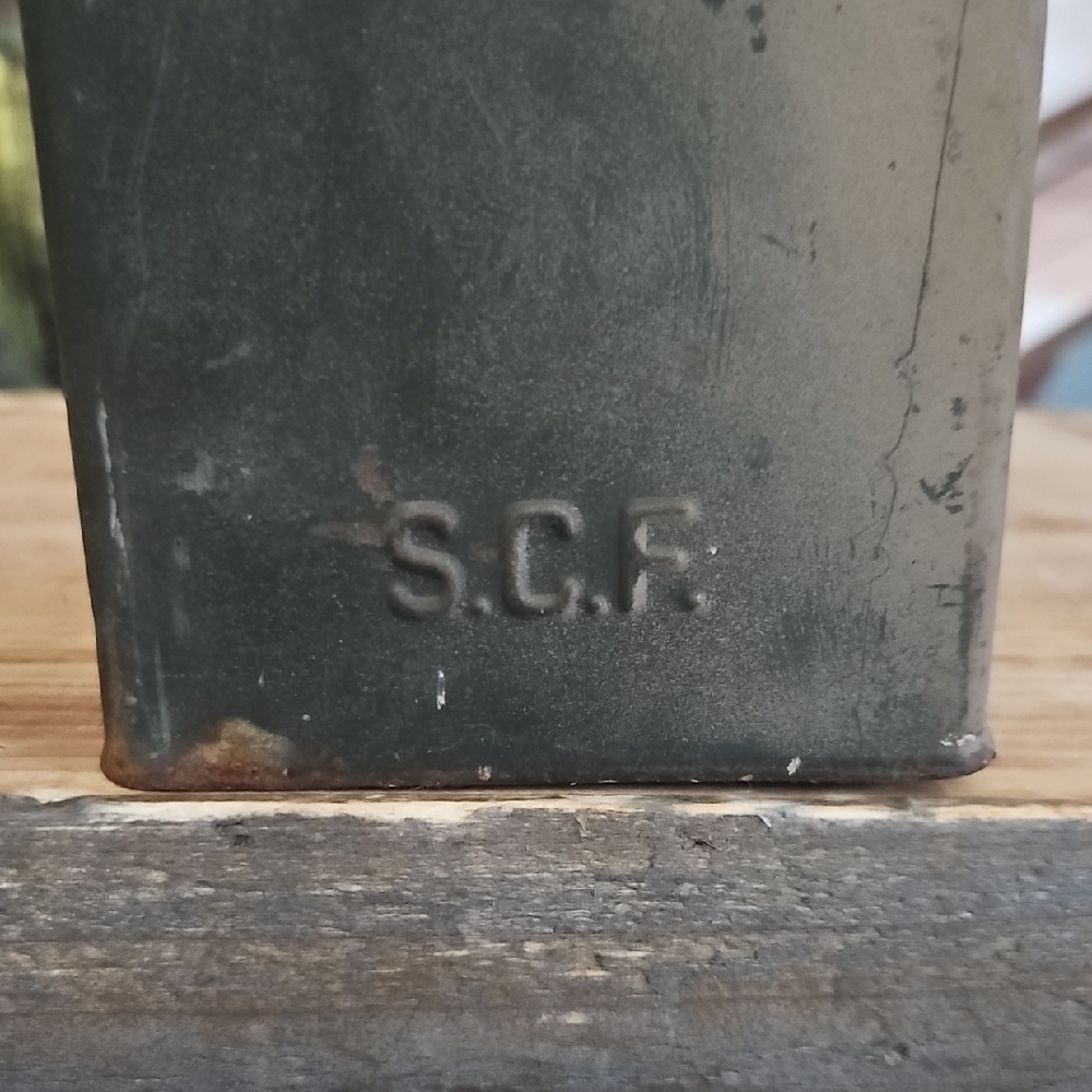 Vintage Metal Ammo Box - Army Green And Gray - Picture 14 of 16